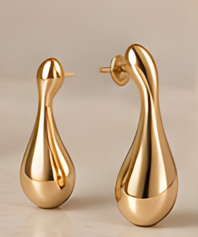 DIID Drop Earring Duo in a champagne-gold tone